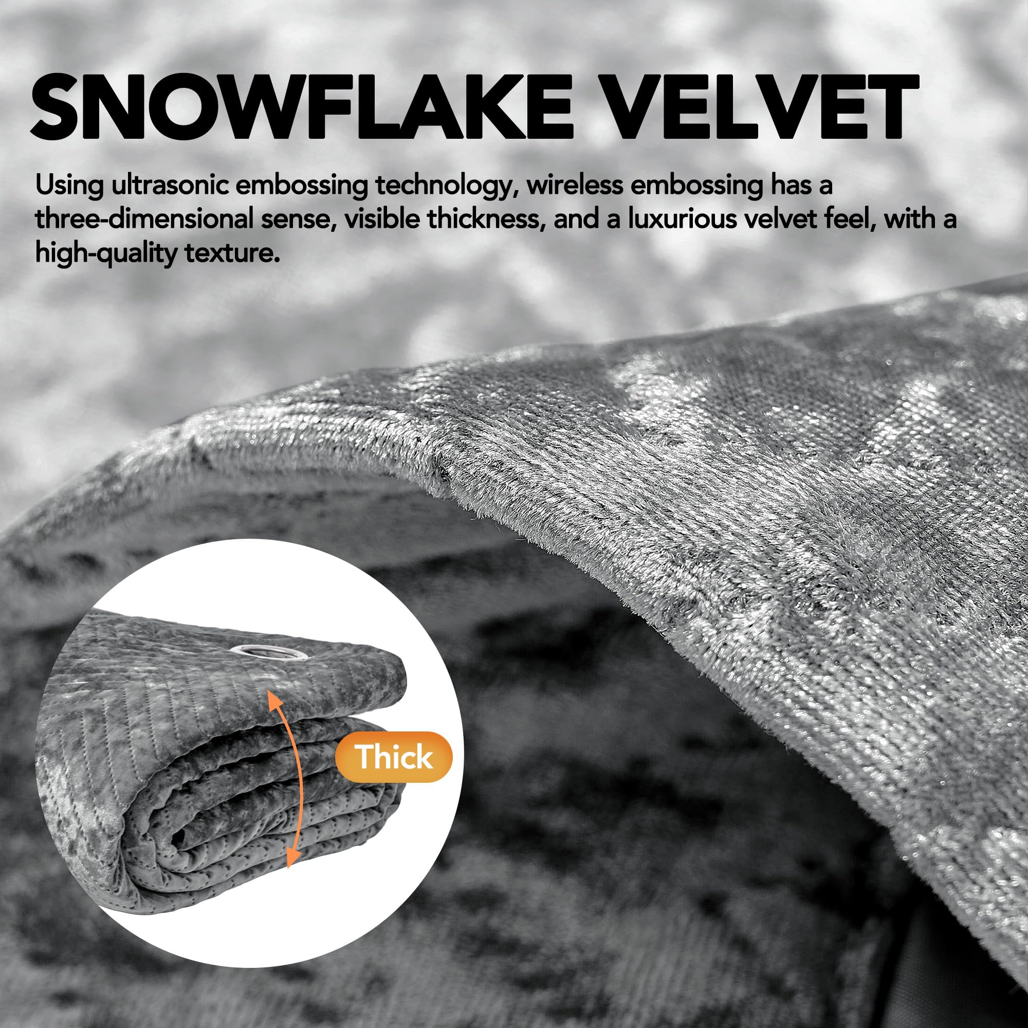 Double Layer Velvet Door Curtain, 100% Blackout, 1 Panel