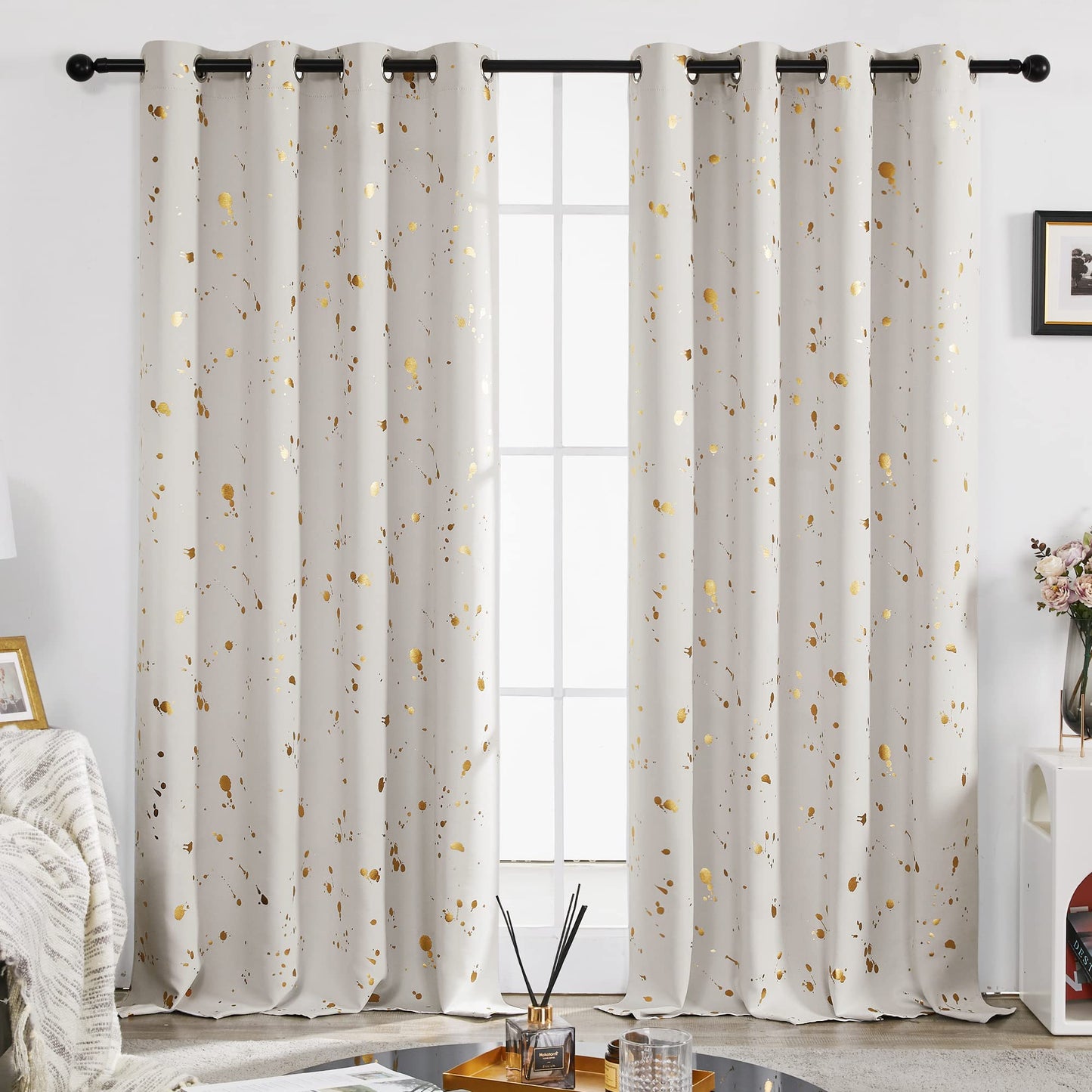 Thermal Blackout Curtains, Noise-Reducing, 2 Panels