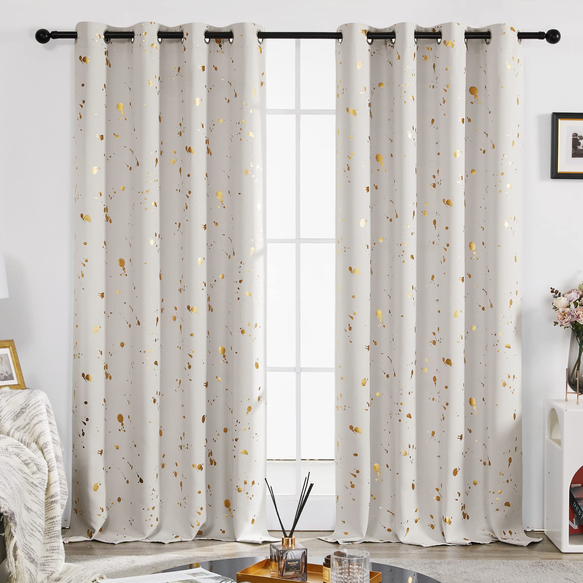 Thermal Blackout Curtains, Noise-Reducing, 2 Panels