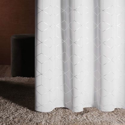 Thermal Blackout Curtains with Silver Foil Print