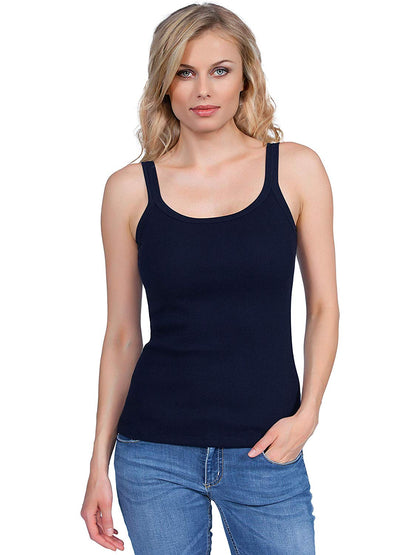 BASIC COTTON Free Spirit Premium Quality 100% Cotton Women's Tank Top. Proudly Made in Italy.