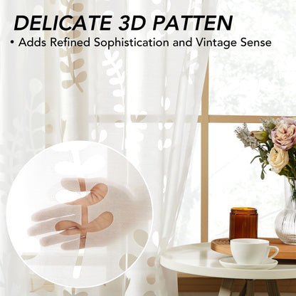 Sheer Grommet Curtains with Summer Flowers