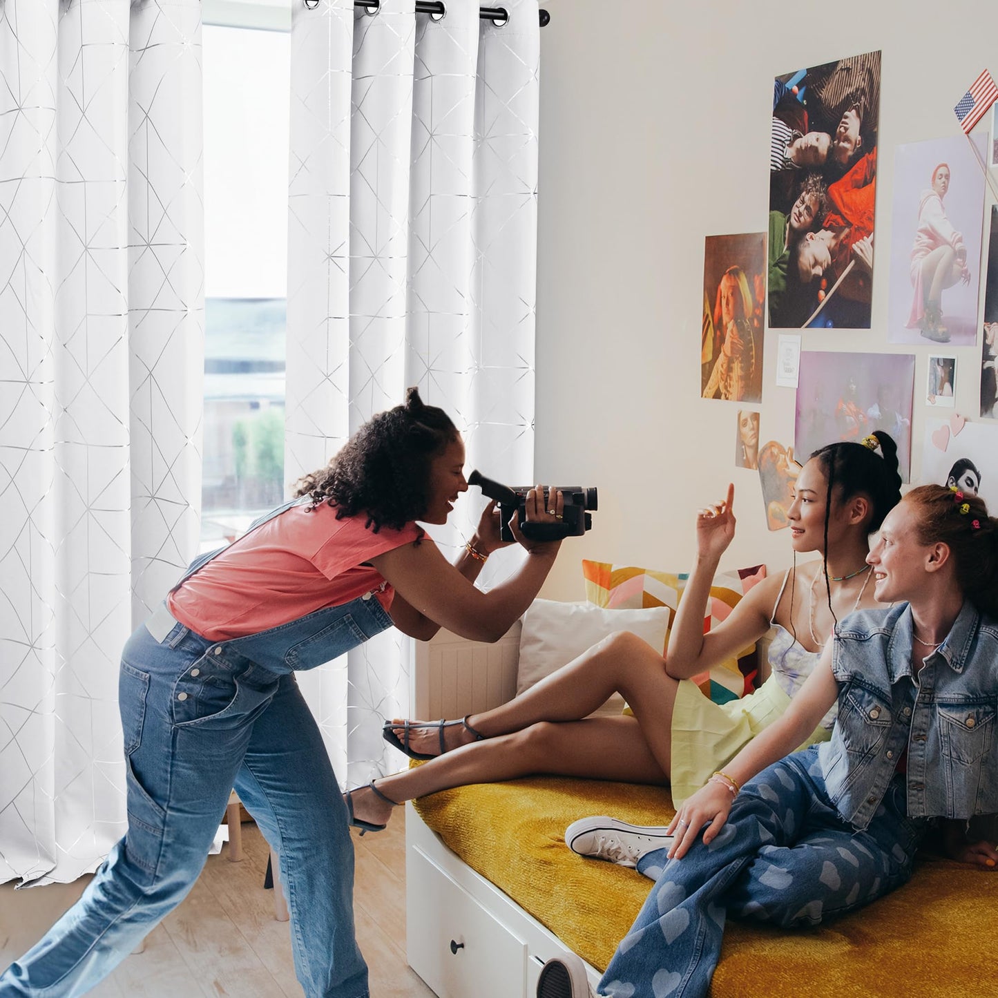Geometric Blackout Curtains, 2 Panels