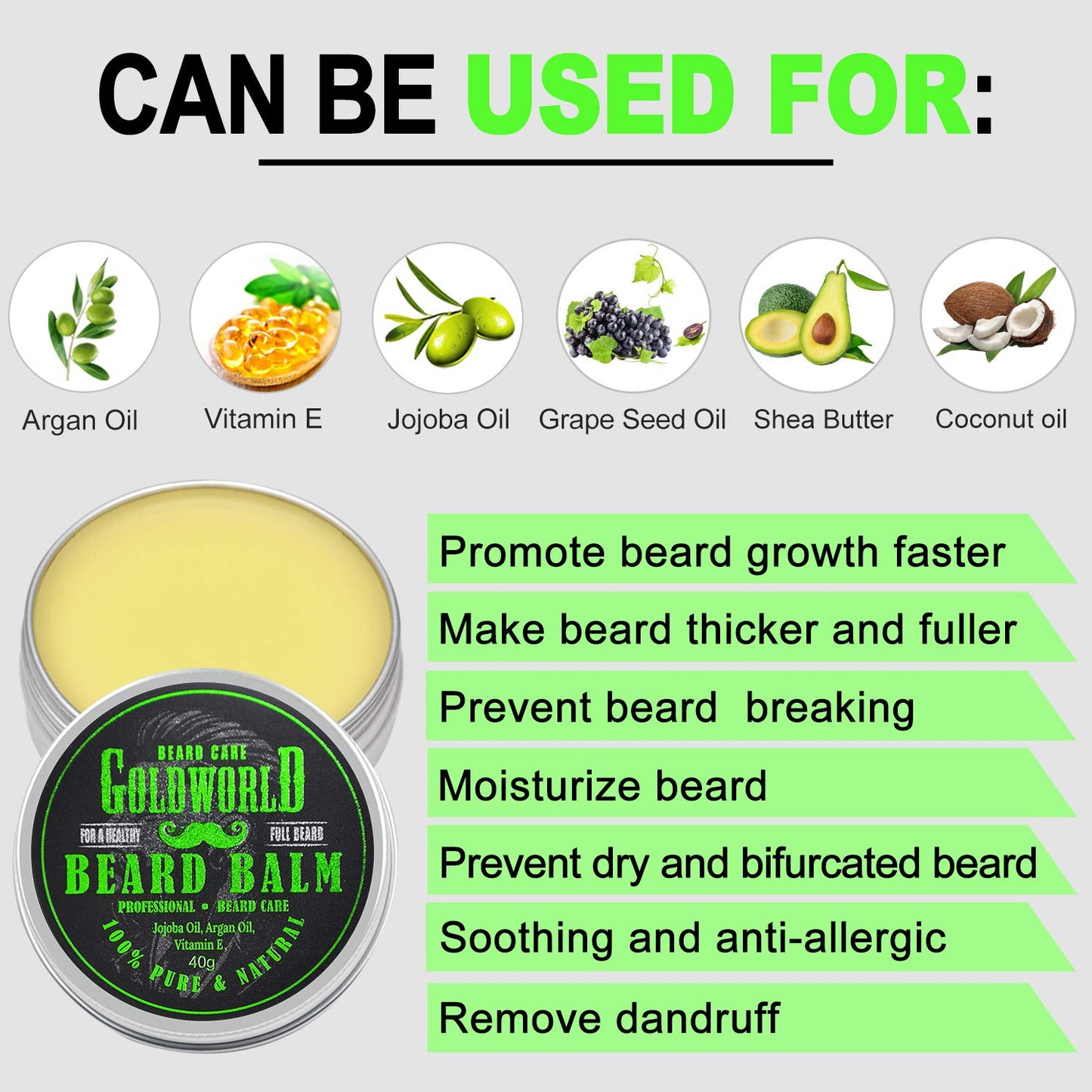 GOLDWORLD Professional Beard Grooming Kit