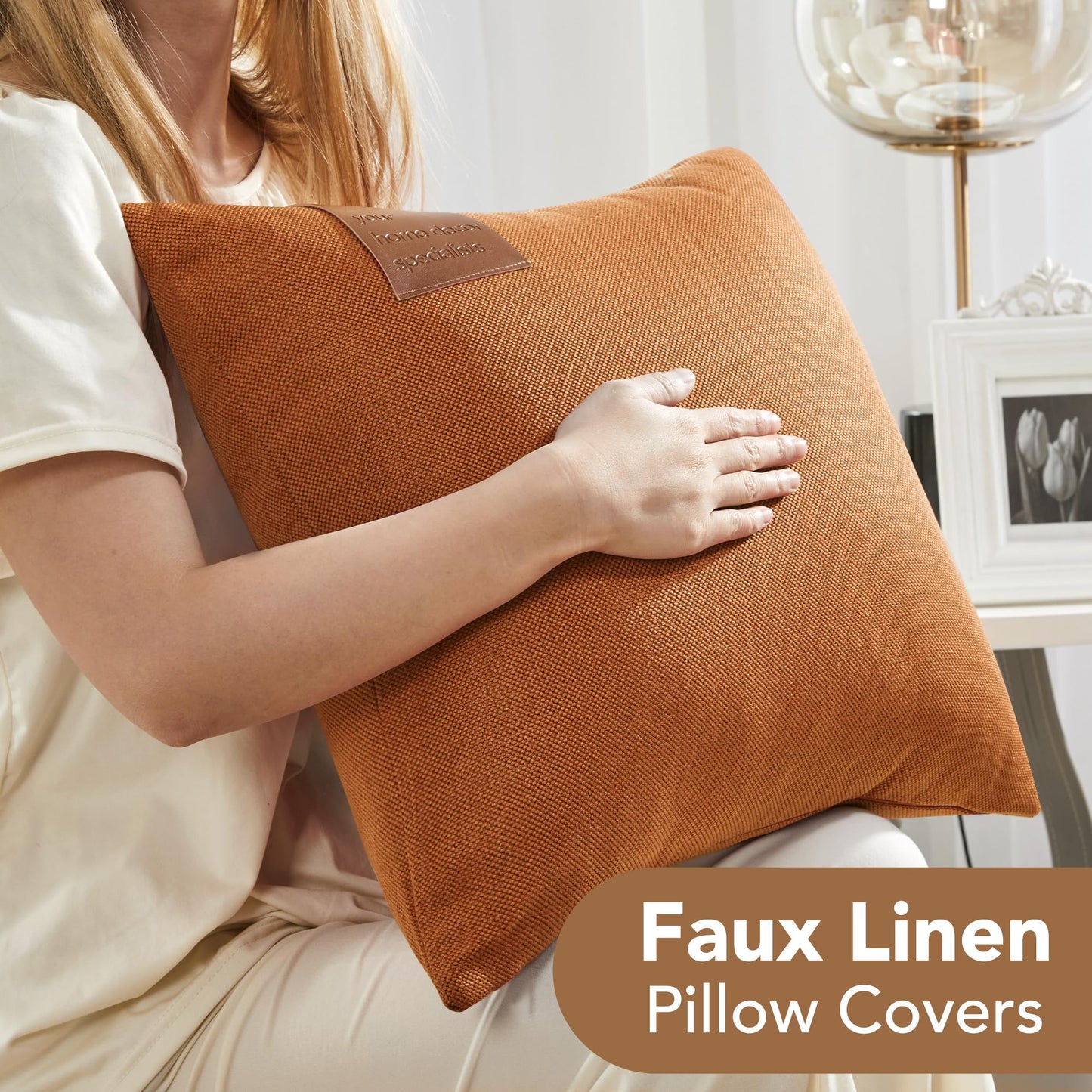 Saddle Brown Lumbar Pillow Covers, 2PCS