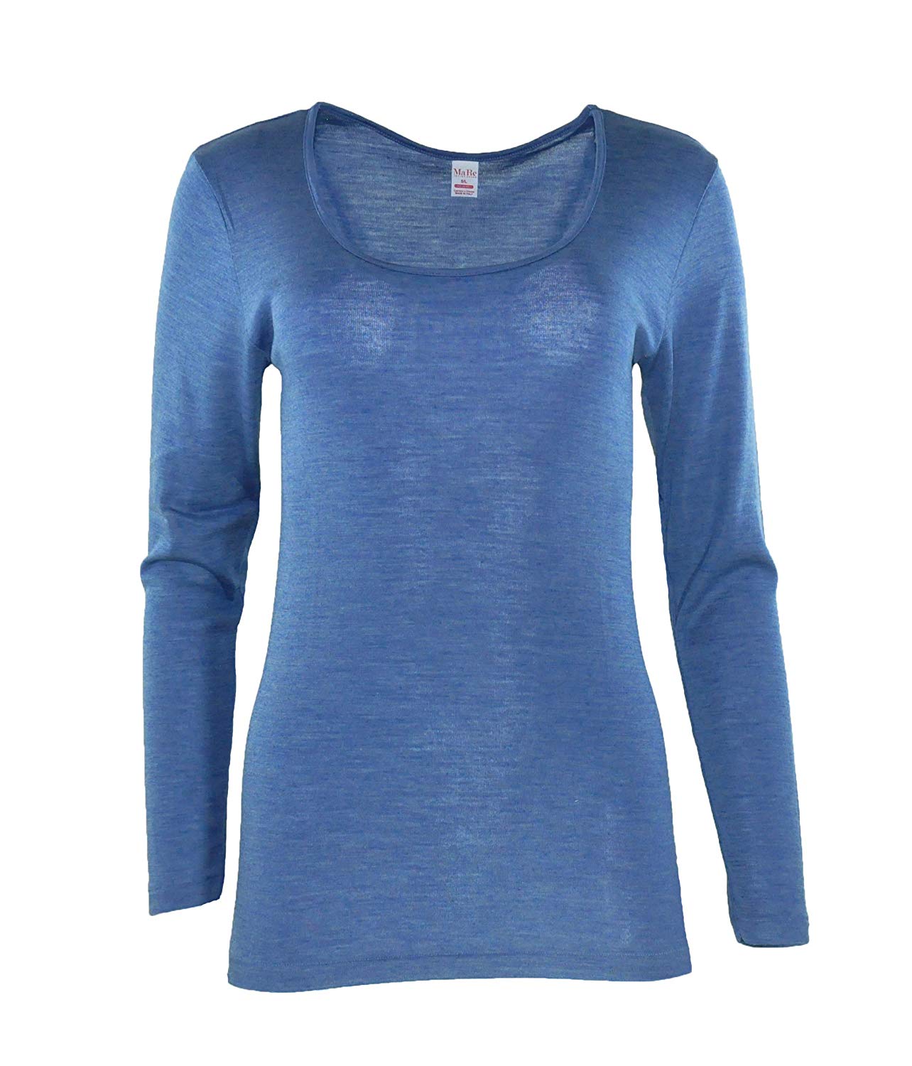 MaRe Luxury Merino Wool Blend Long Sleeve T-Shirt. Proudly Made in Italy.