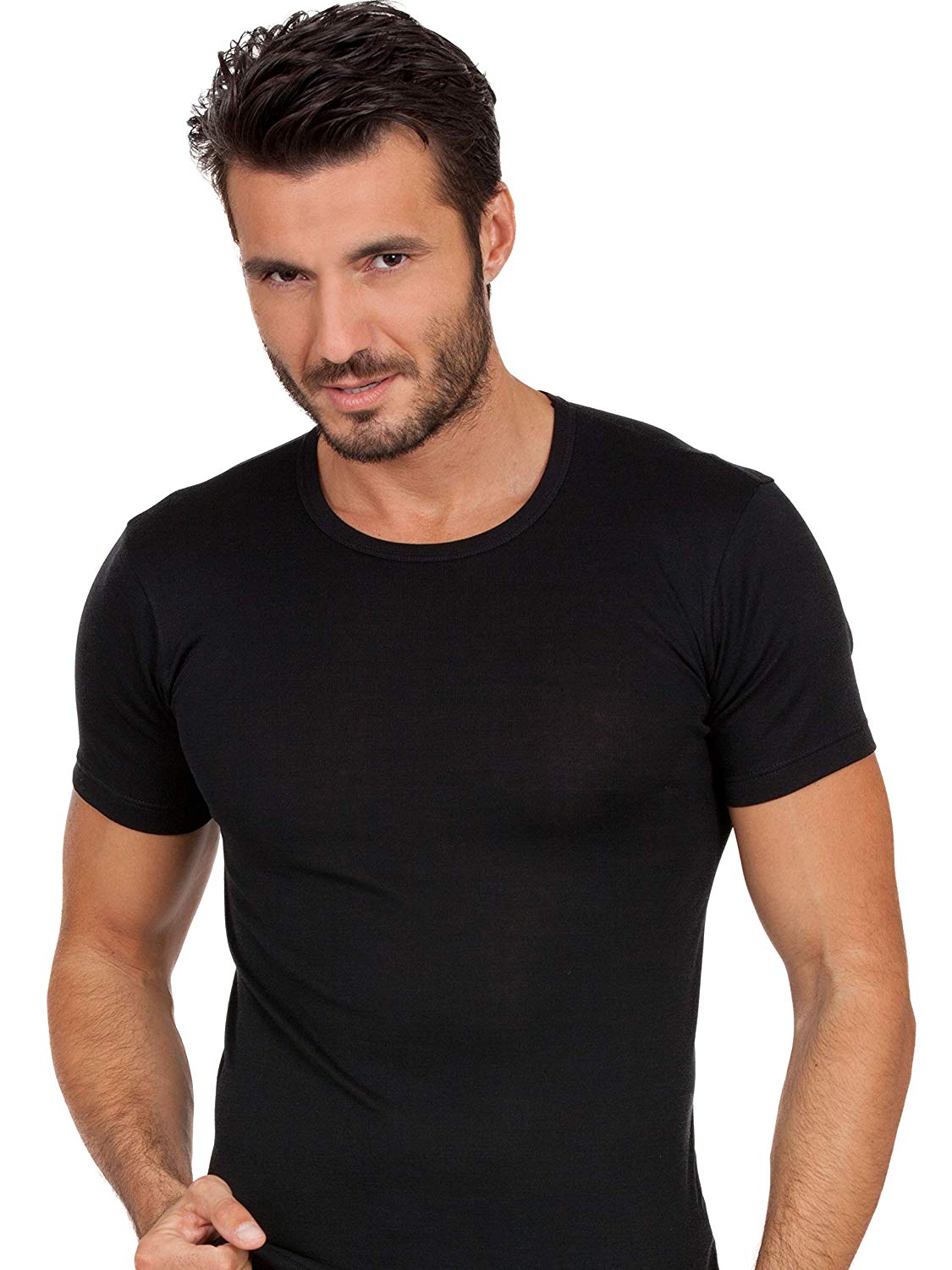 BASIC COTTON Free Spirit Premium Quality 100% Cotton Men's Crew Neck T-Shirt. Proudly Made in Italy.
