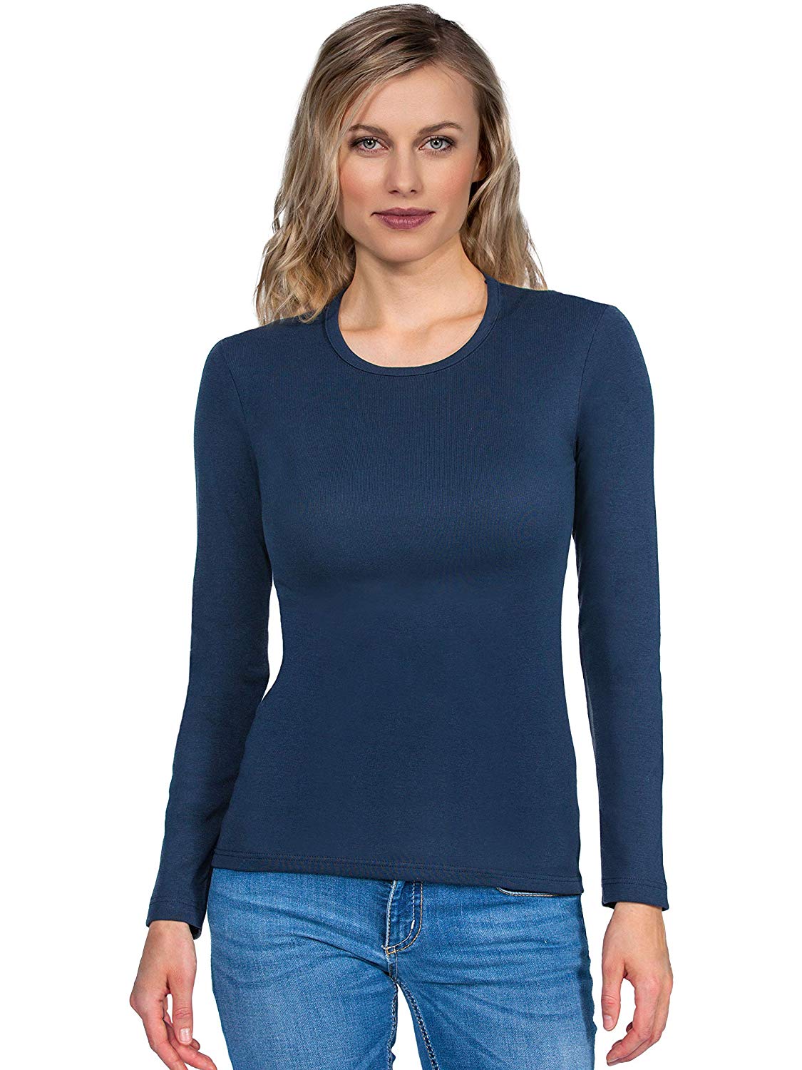 BASIC COTTON Free Spirit Premium Quality 100% Brushed Cotton/Fleece Long Sleeved Made in Italy