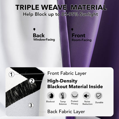 Gradient Light Blocking Room Darkening Curtains