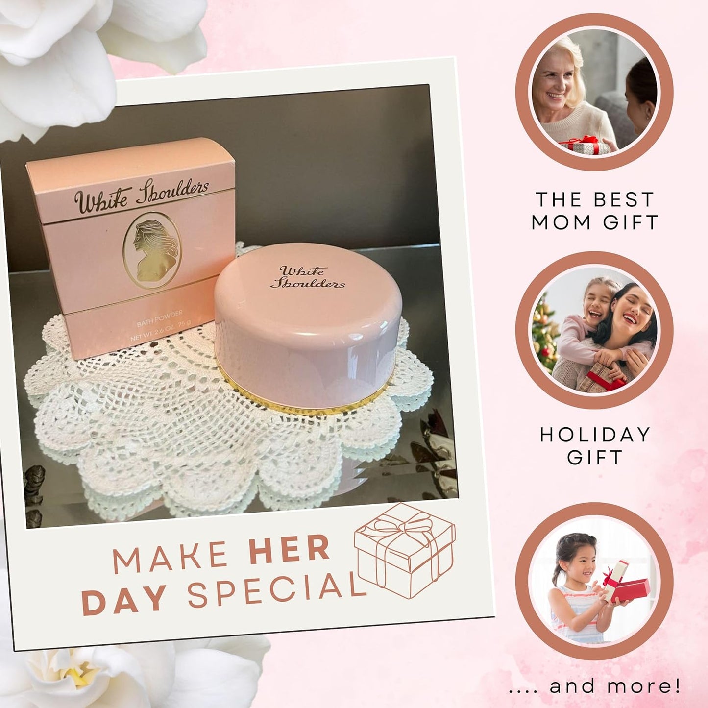 WHITE SHOULDERS Bath Powder