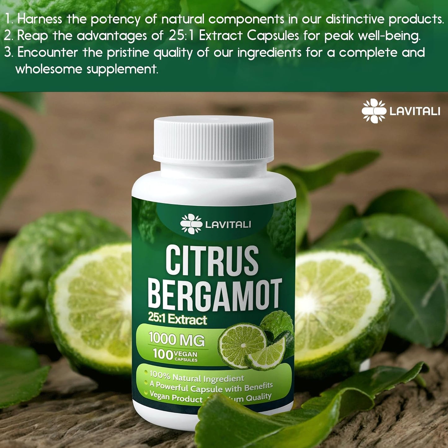 Citrus Bergamot Extract Capsules, Non-GMO, Gluten-Free