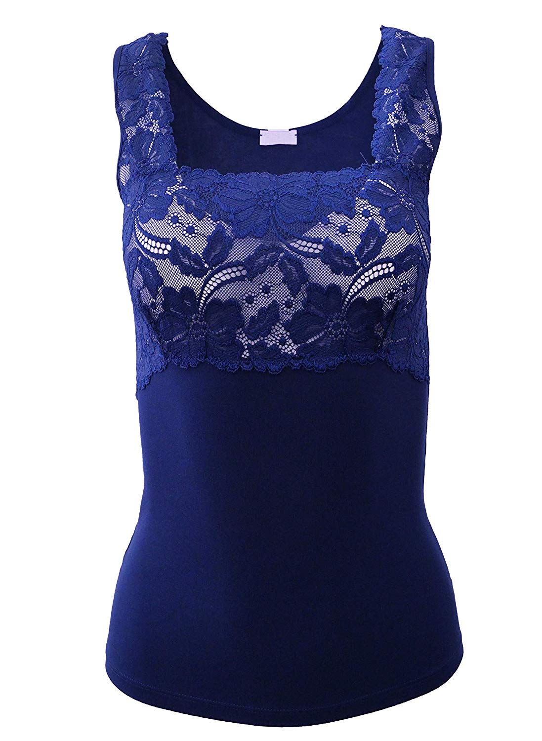 EGI Luxury Modal Women's Lace-Trimmed Tank Top. Proudly Made in Italy.