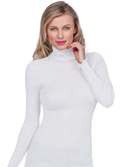 EGi Luxury Wool Silk Turtleneck Long Sleeve Top. Proudly Made in Italy (1494)