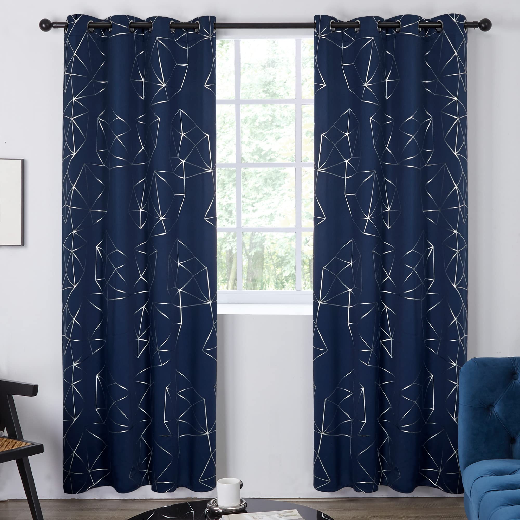 Geometric Blackout Curtains, 2 Panels