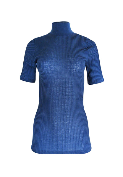 EGI Exclusive Merino Wool Blend Top with Short Sleeves. Proudly Made in Italy.