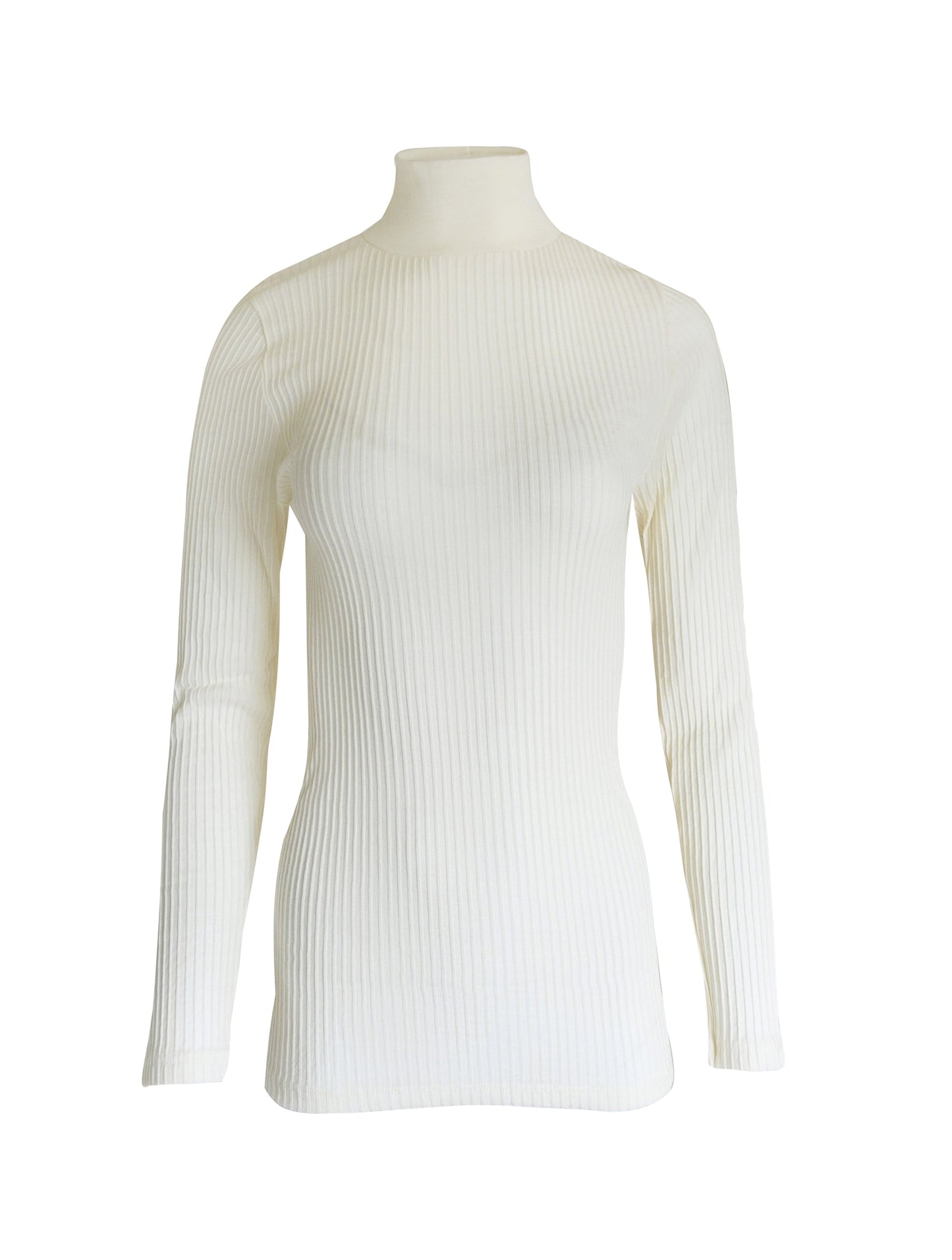 EGI Exclusive Collections Merino Wool Blend Mock Neck Top with Long Sleeves. Proudly Made in Italy.