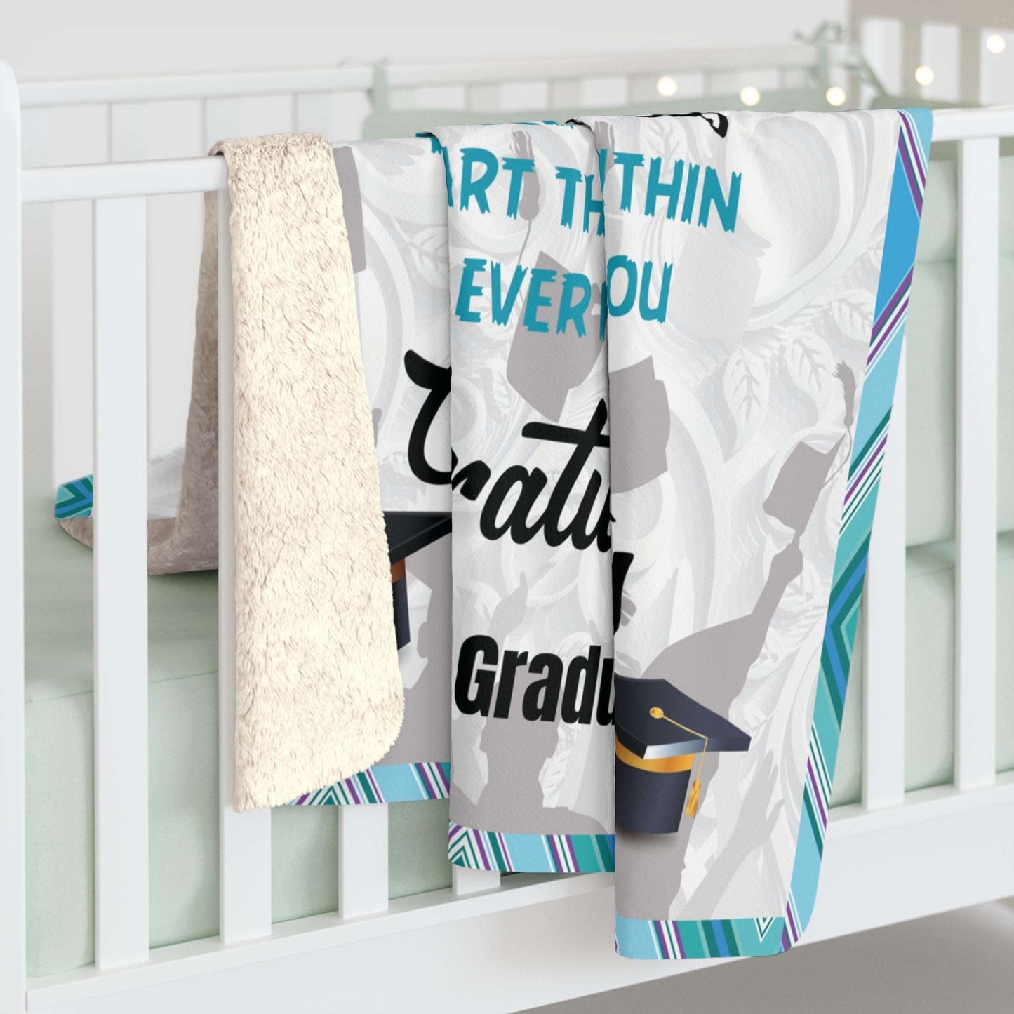 2024 Graduation Sherpa Fleece Blanket - Perfect Keepsake Gift for Grads | High-Quality, Cozy & Customizable