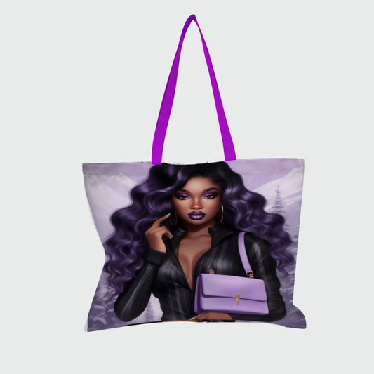 [Handle Printable] Custom Canvas Tote Bags with Inner Zippered Pocket 14"/16" 16OZ  2 sides Different Designs
