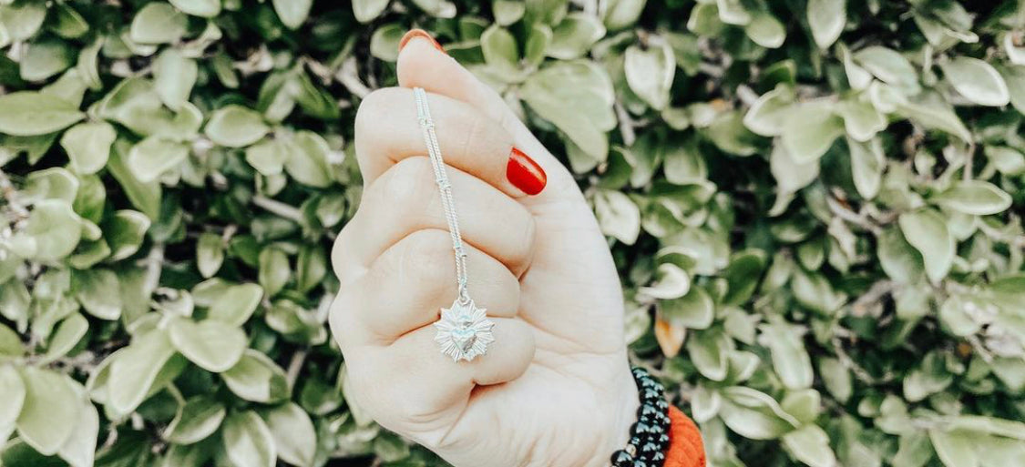 The Little Sacred Heart® minimalist scalloped necklace in sterling silver