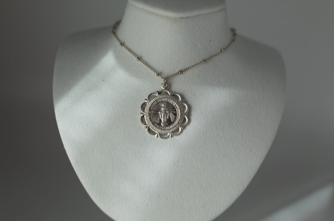 Miraculous Medal Necklace in Silver