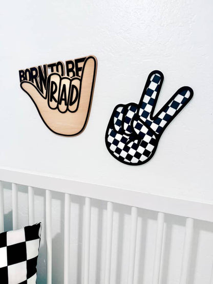 Checkered peace | wall sign