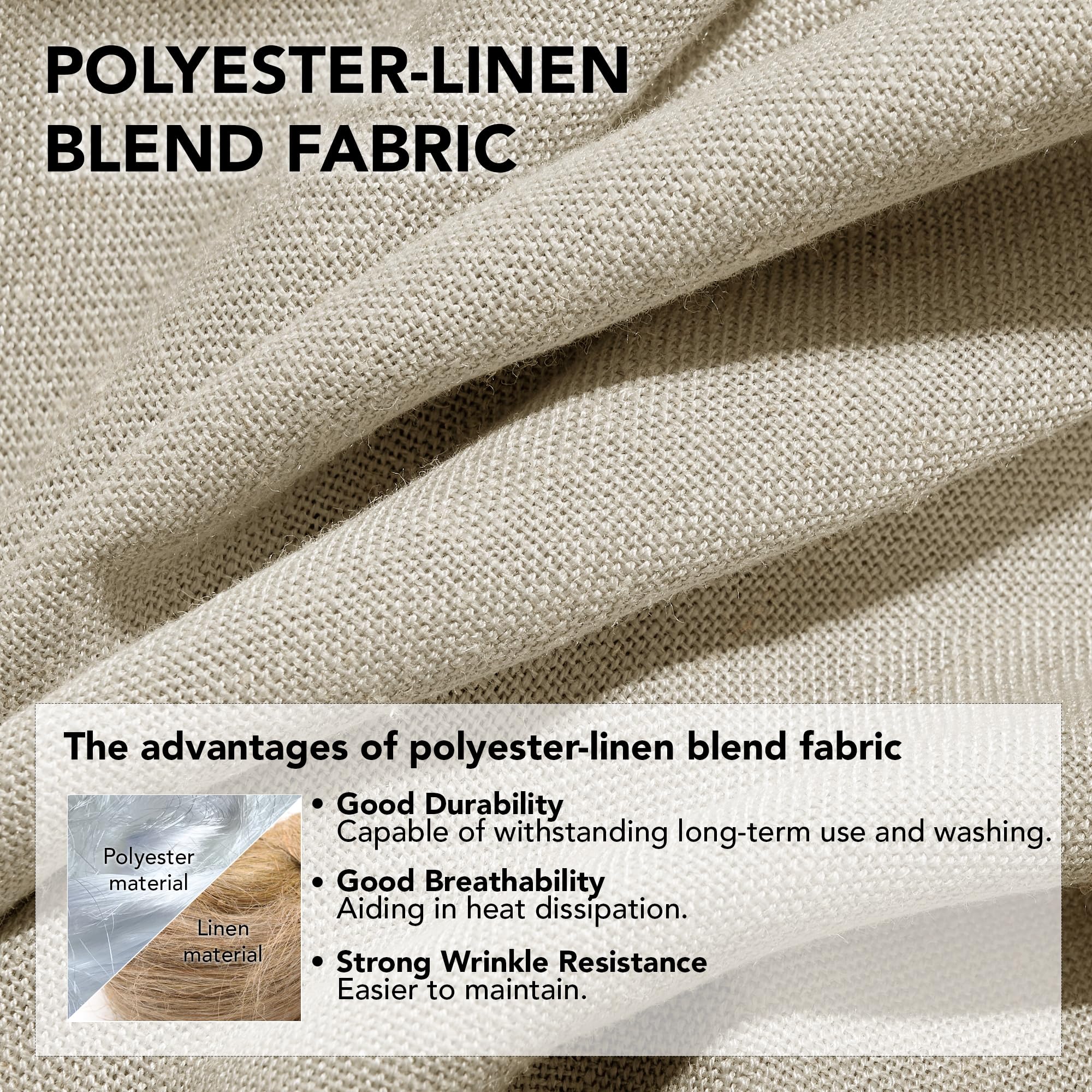 Natural Farmhouse Cafe Tier Curtains, 2 Panels