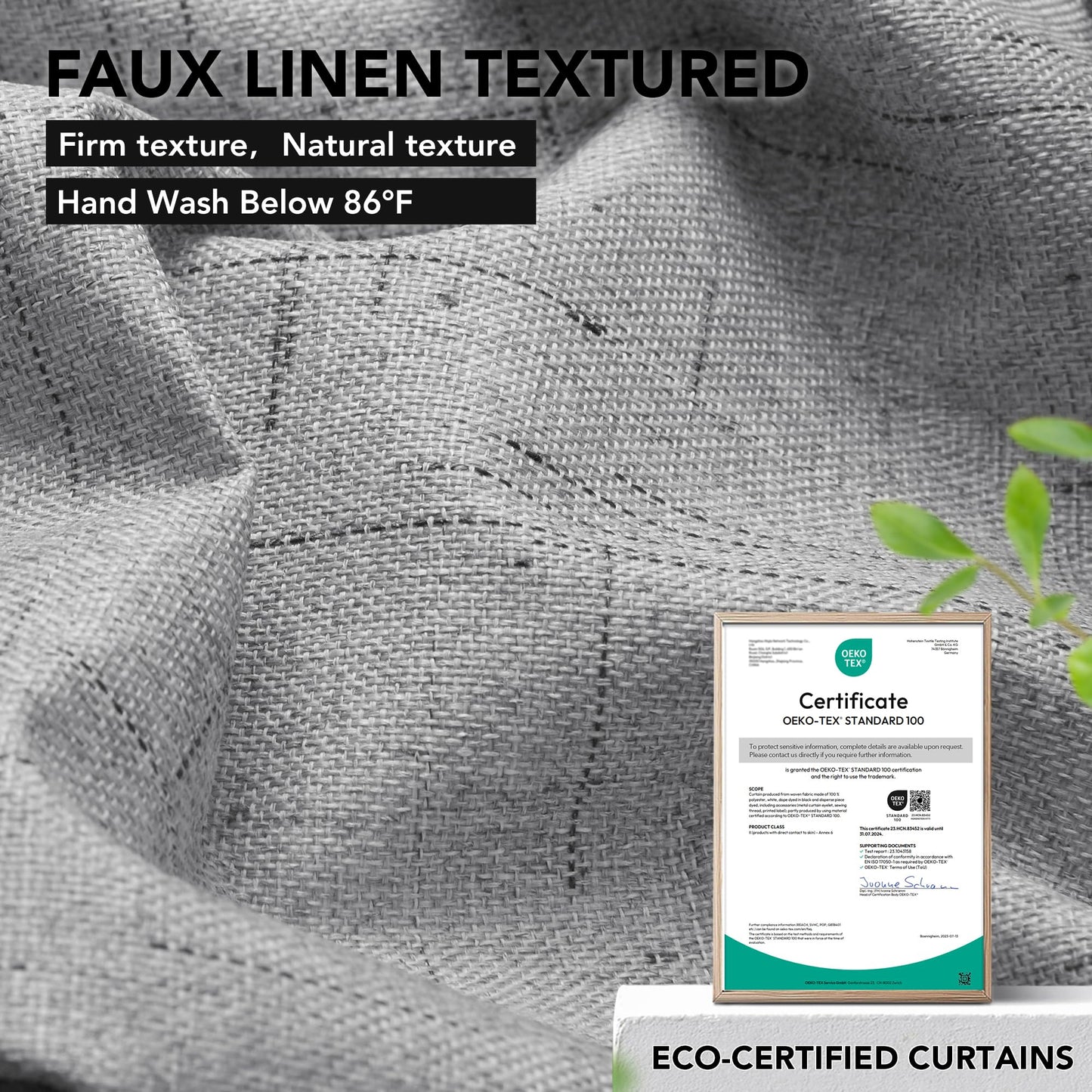 French Door Linen Blackout Curtain, 1 Panel