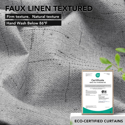 French Door Linen Blackout Curtain, 1 Panel