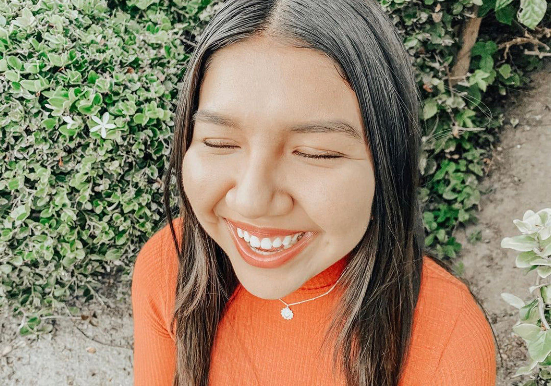 The Little Sacred Heart® minimalist scalloped necklace in sterling silver