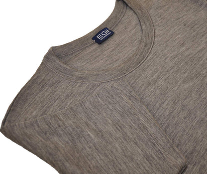 EGi Luxury Merino Wool Blend Men's Short Sleeve T-Shirt. Proudly Made in Italy.
