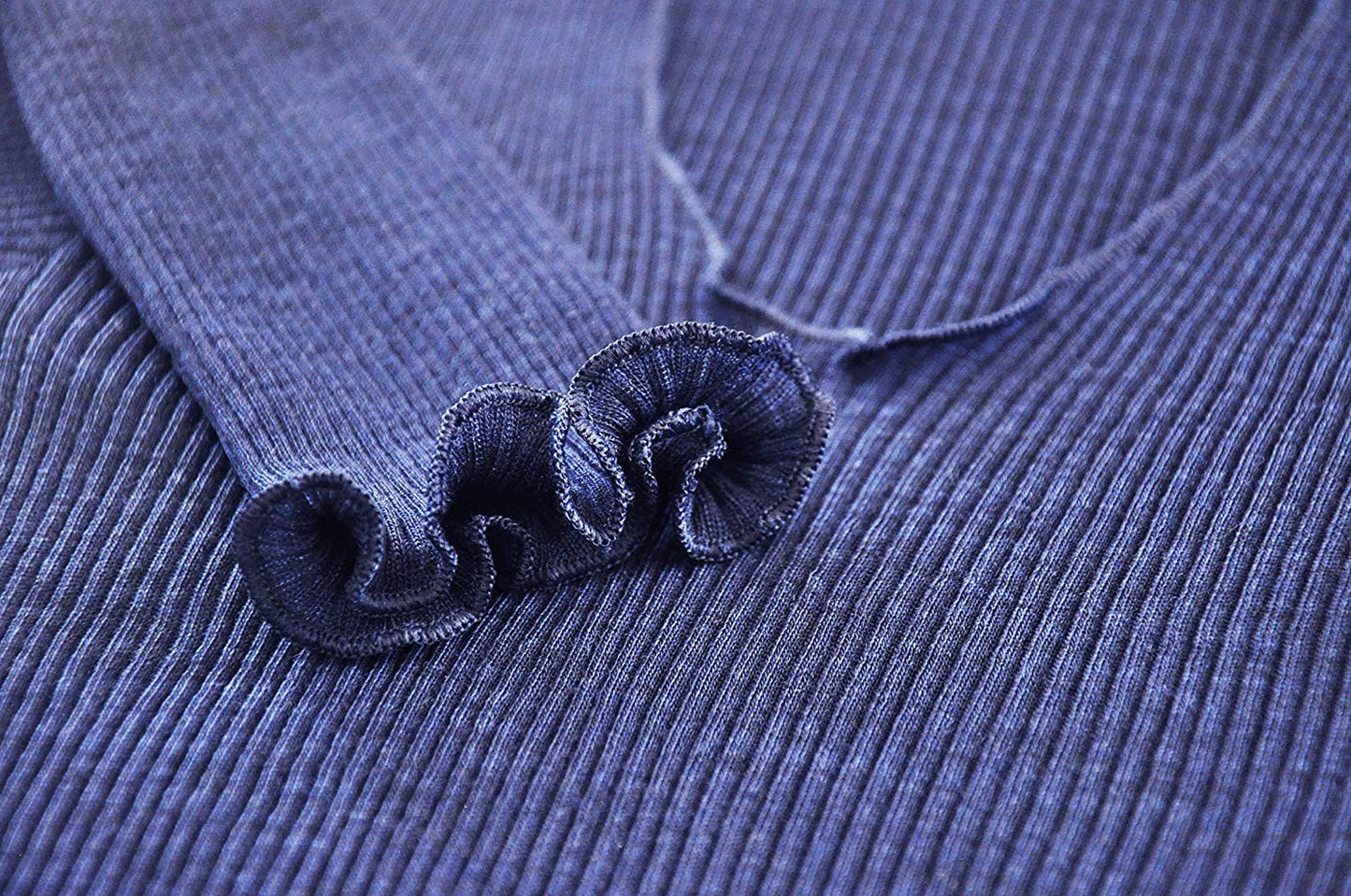 EGI Luxury Wool Silk V-Neck Long Sleeve Top. Proudly Made in Italy (1493)