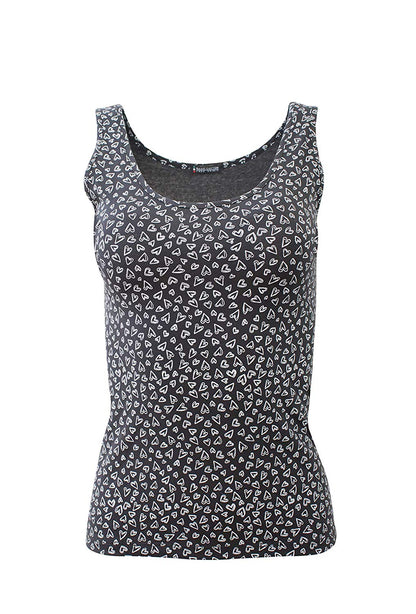 BASIC COTTON Free Spirit Premium Quality Cotton Women's Print Tank Top. Proudly Made in Italy.