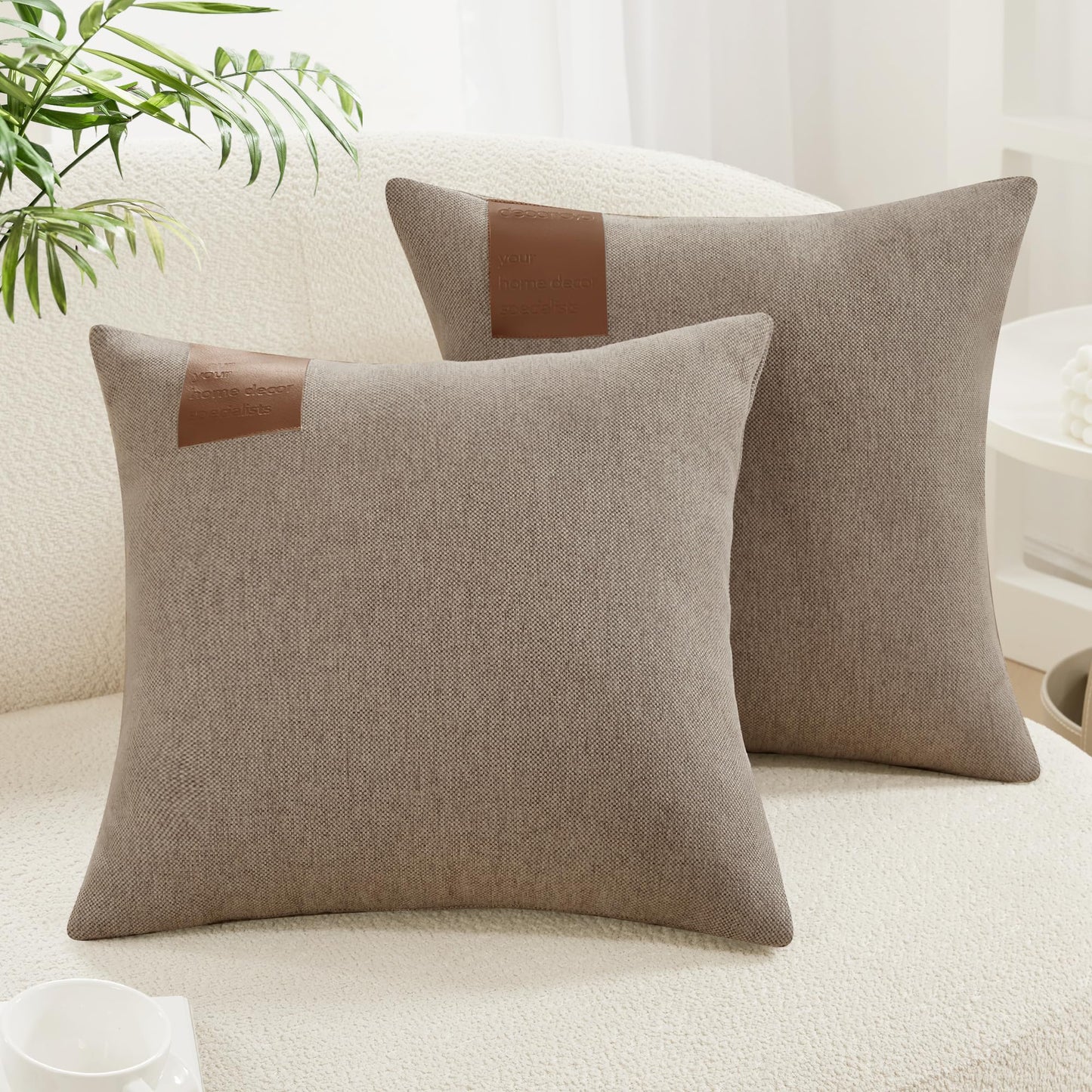 Saddle Brown Lumbar Pillow Covers, 2PCS