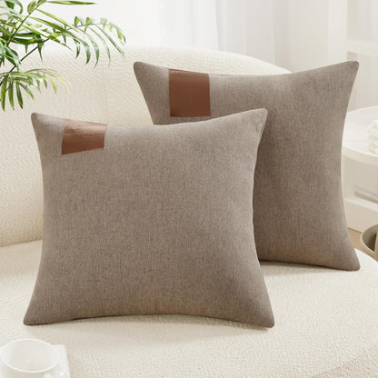 Saddle Brown Lumbar Pillow Covers, 2PCS