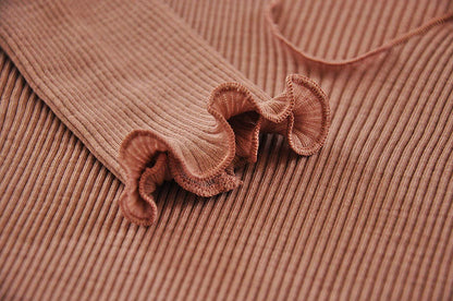 EGI Luxury Wool Silk V-Neck Long Sleeve Top. Proudly Made in Italy (1493)