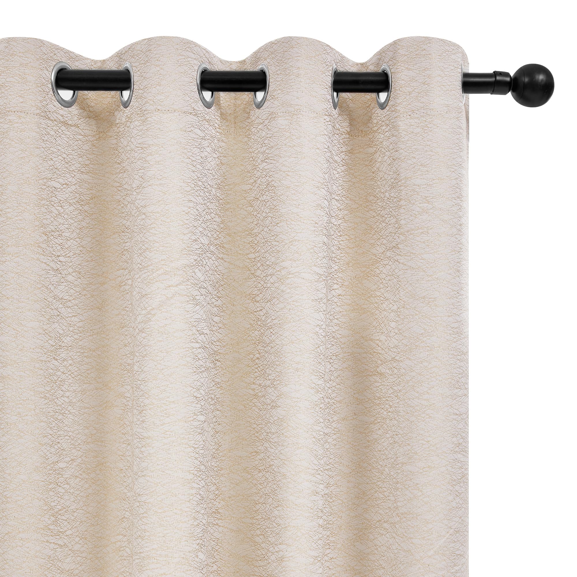 Pink Jacquard Blackout Curtains, 52x63 Inch