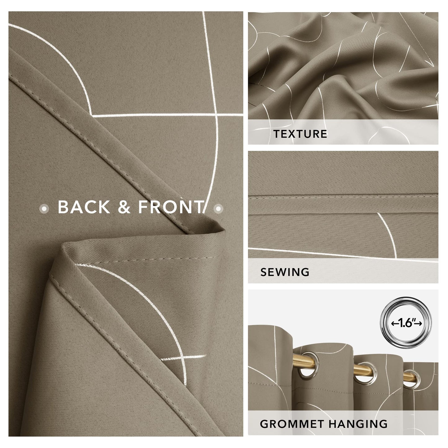 Geometric Blackout Curtains, 2 Panels