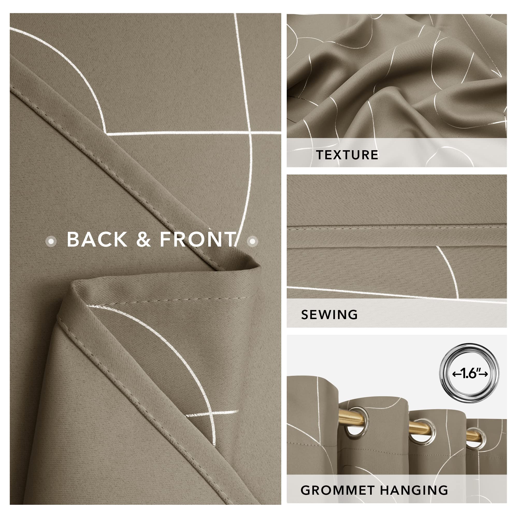 Geometric Blackout Curtains, 2 Panels