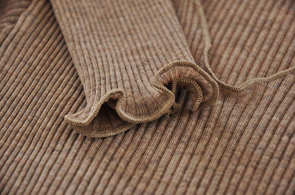 EGI Luxury Wool Silk V-Neck Long Sleeve Top. Proudly Made in Italy (1493)