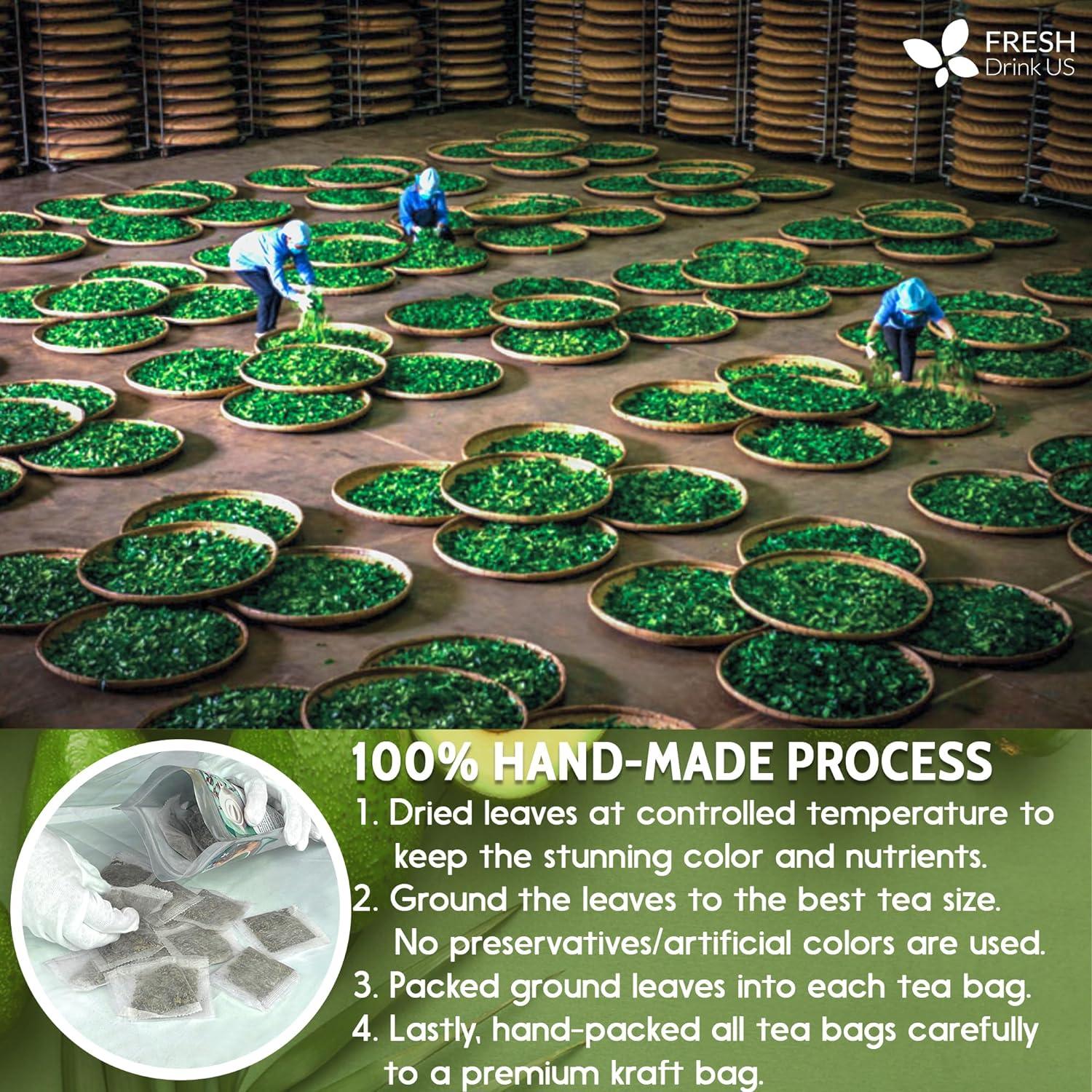 Natural Avocado Whole Leaves Dried, Tea Bags, 100% Pure from Avocado Leaves, Avocado Leaf Tea, Hojas de Aguacate Seca, No Additives, No Caffeine, Vegan