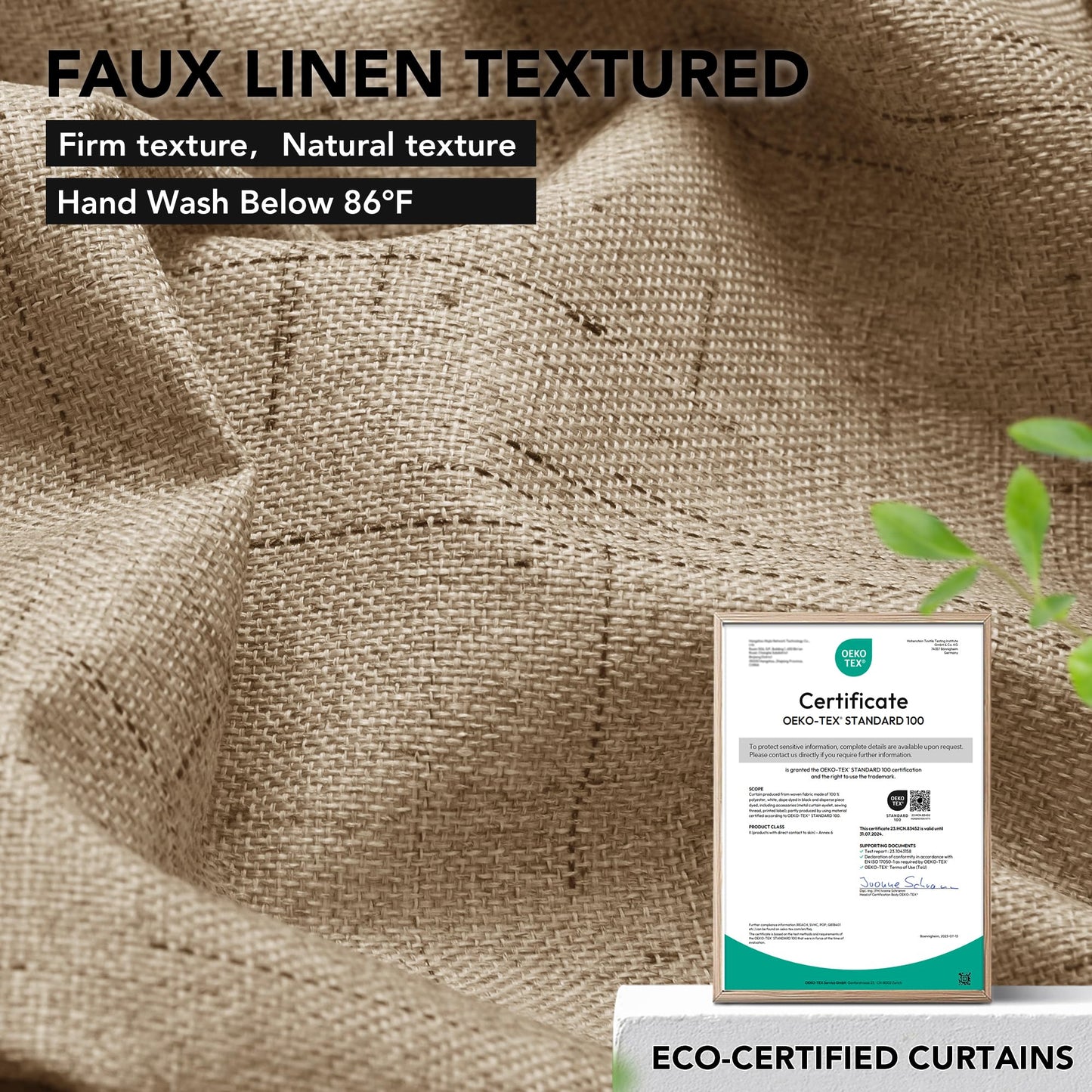 French Door Linen Blackout Curtain, 1 Panel