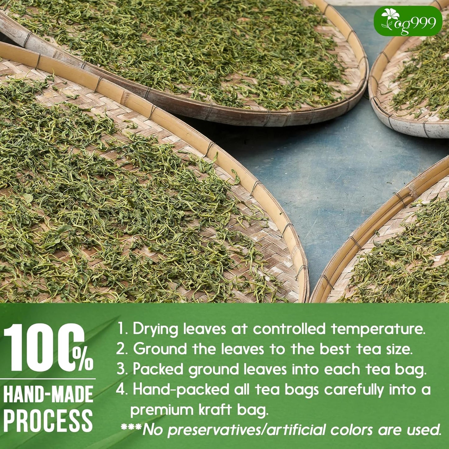 Premium 40 Thyme Leaf Tea Bags, 100% Natural & Pure, Loose Leaf Herbal Tea.