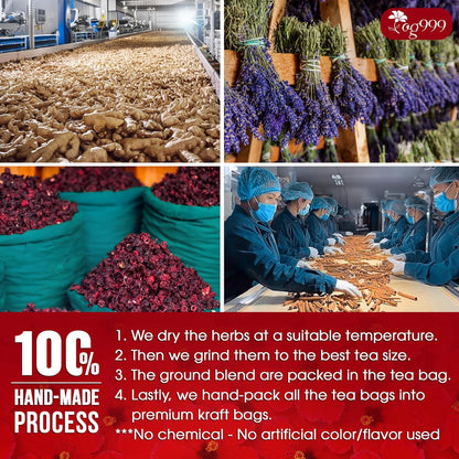 Pressure Balance Herbal Tea | Blend of 9 Natural Herbs | Caffeine-Free, Sugar-Free, Vegan-Friendly