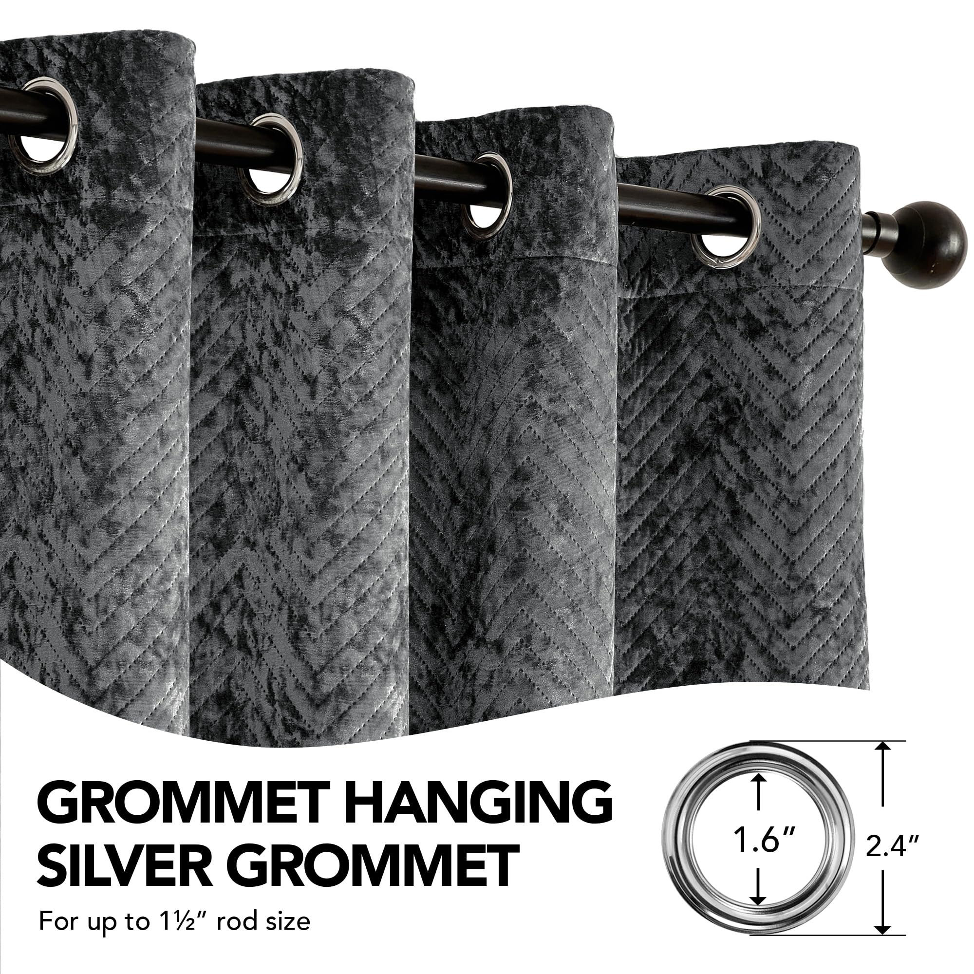 Double Layer Velvet Door Curtain, 100% Blackout, 1 Panel