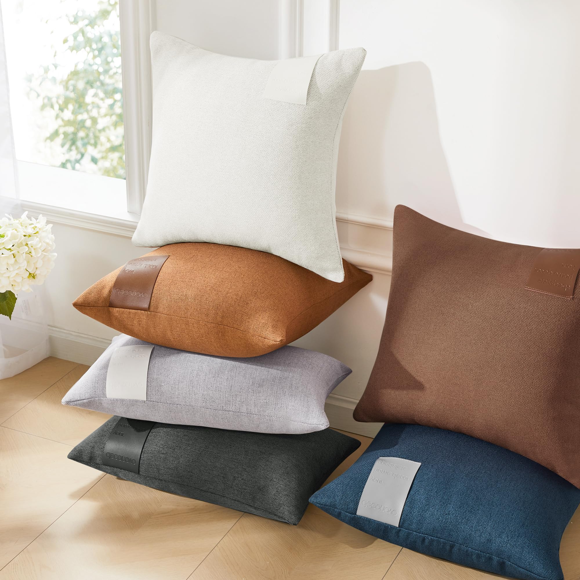 Saddle Brown Lumbar Pillow Covers, 2PCS