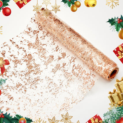 Sequin Glitter Table Runner, 2PCS, 9FT, Gold