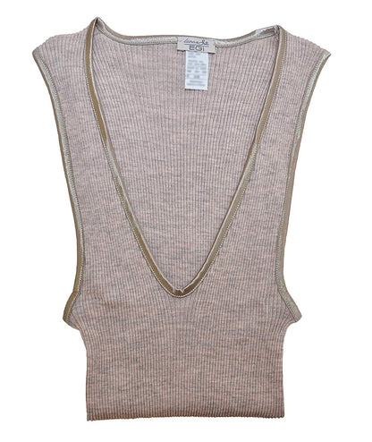 EGI Luxury Wool Silk V-Neck Tank Top. Proudly Made in Italy.