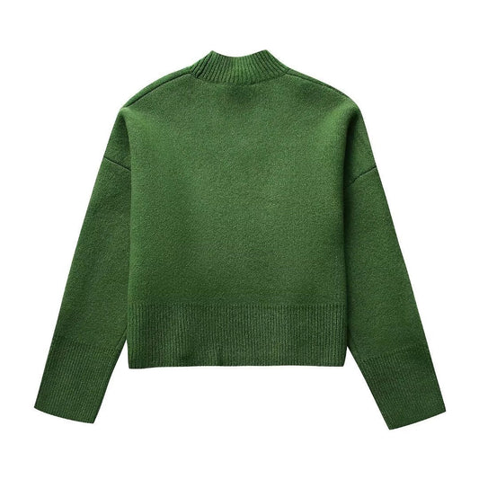 Spring Women's New Loose Ribbed Knitted Sweater