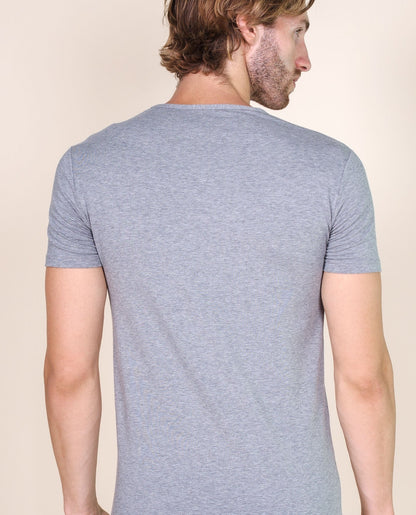 BASIC COTTON Free Spirit Premium Quality Cotton Men's V - Neck T-Shirt Proudly Made in Italy (985)