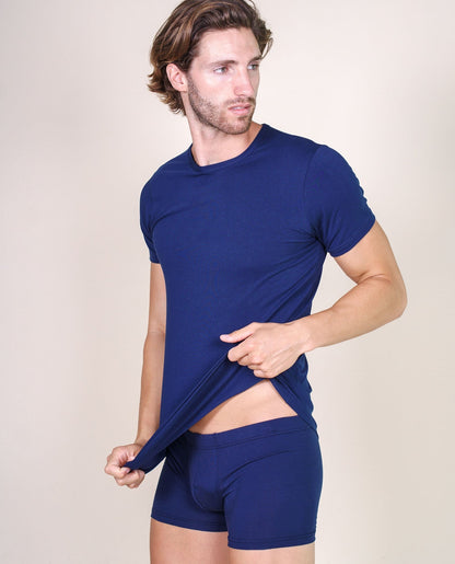 BASIC COTTON Free Spirit Premium Quality 100% Cotton Men's Crew Neck T-Shirt. Proudly Made in Italy.